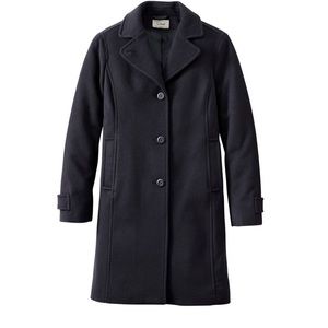 LL Bean Women's Classic Lambswool Polo Coat